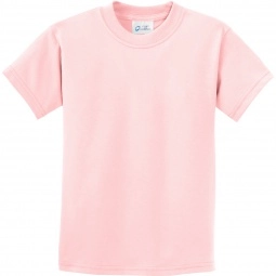 Pale Pink Port & Company Essential Logo T-Shirt - Youth - Colors