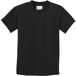 Jet Black Port & Company Essential Logo T-Shirt - Youth - Colors
