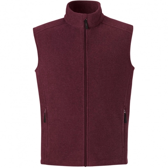 Burgundy Core365 Journey Fleece Custom Vest - Men's
