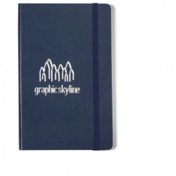 Navy Moleskine Hardcover Lined Custom Journals - 5"w x 8.25"h