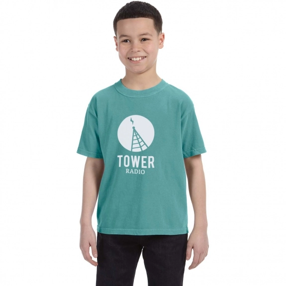 Seafoam Comfort Colors Garment Dyed Custom T-Shirts - Youth