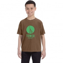 Brown Comfort Colors Garment Dyed Custom T-Shirts - Youth