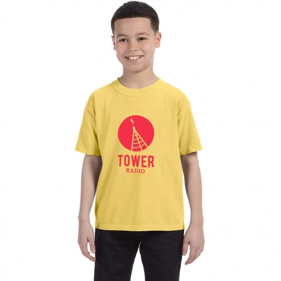Maize Comfort Colors Garment Dyed Custom T-Shirts - Youth