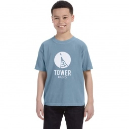 Ice Blue Comfort Colors Garment Dyed Custom T-Shirts - Youth