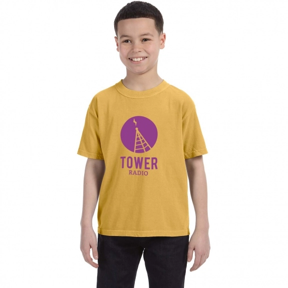Mustard Comfort Colors Garment Dyed Custom T-Shirts - Youth