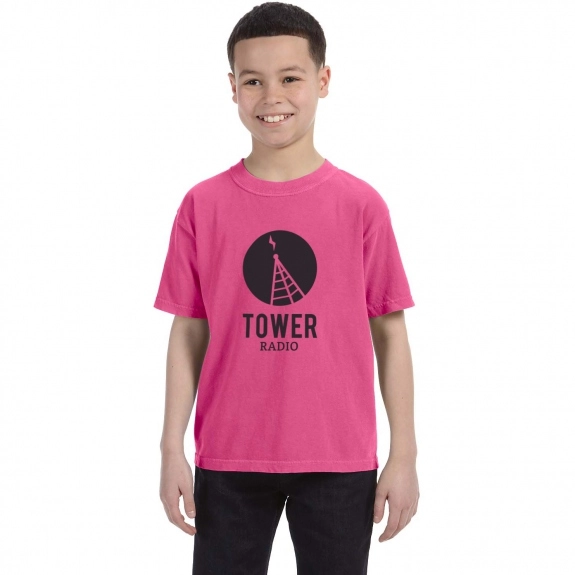 Raspberry Comfort Colors Garment Dyed Custom T-Shirts - Youth