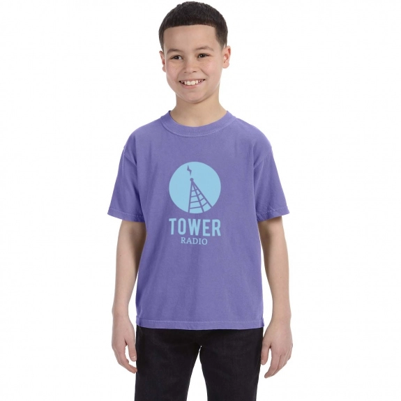 Violet Comfort Colors Garment Dyed Custom T-Shirts - Youth