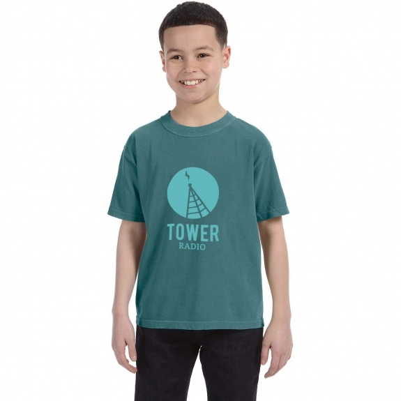 Blue Spruce Comfort Colors Garment Dyed Custom T-Shirts - Youth