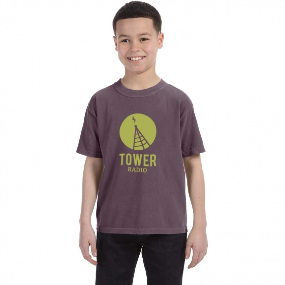 Wine Comfort Colors Garment Dyed Custom T-Shirts - Youth