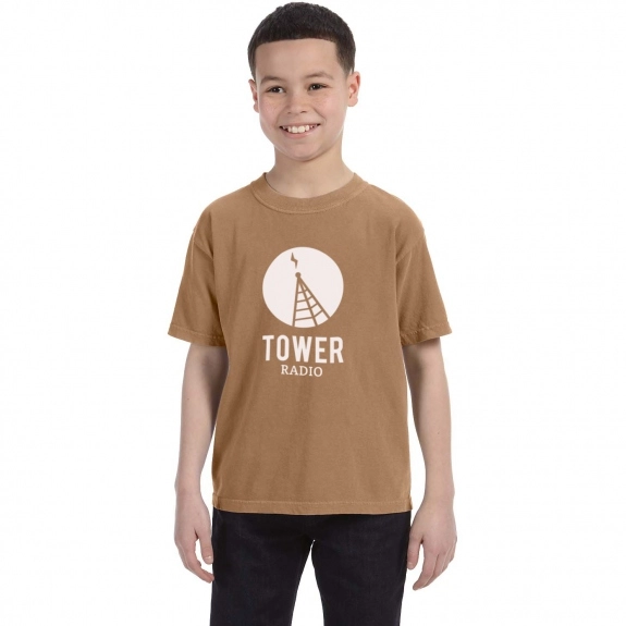 Brass Comfort Colors Garment Dyed Custom T-Shirts - Youth