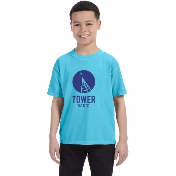 Lagoon Blue Comfort Colors Garment Dyed Custom T-Shirts - Youth