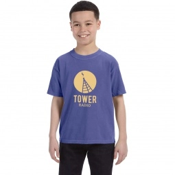 Purple Comfort Colors Garment Dyed Custom T-Shirts - Youth