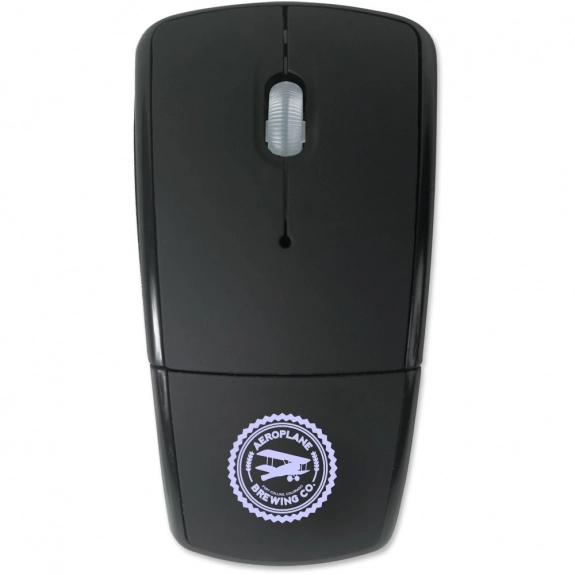 Black Ergonomic Folding Wireless Custom Mouse