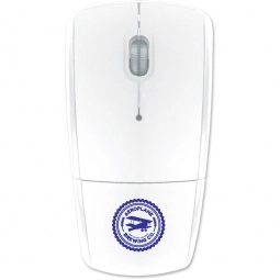 White Ergonomic Folding Wireless Custom Mouse