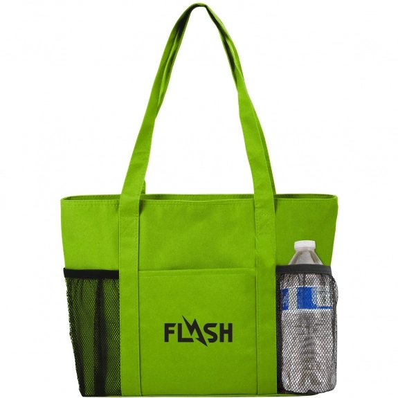 Lime - Two Tone Custom Cooler Tote - 17.5"w x 12"h x 3"d