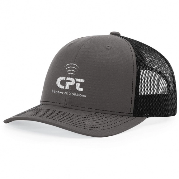 Charcoal/Black Richardson Trucker Snapback Custom Hat