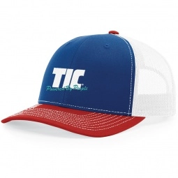 Royal/White/Red Richardson Trucker Snapback Custom Hat