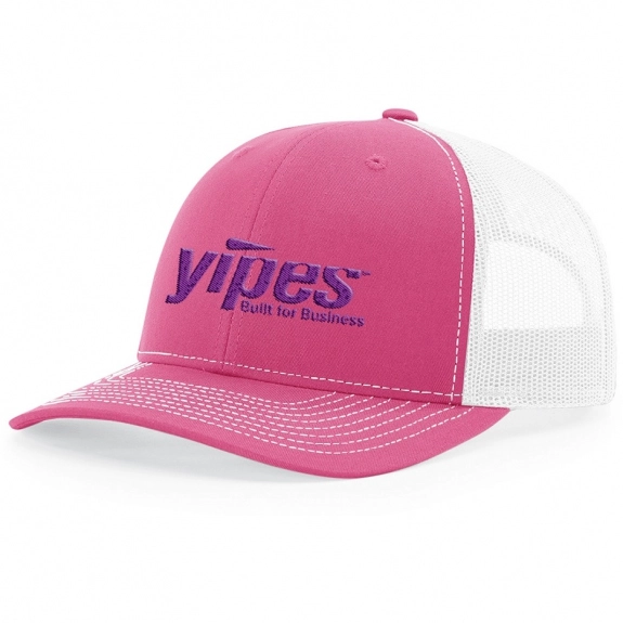 Hot Pink/White Richardson Trucker Snapback Custom Hat