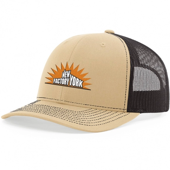 Khaki/Coffee Richardson Trucker Snapback Custom Hat