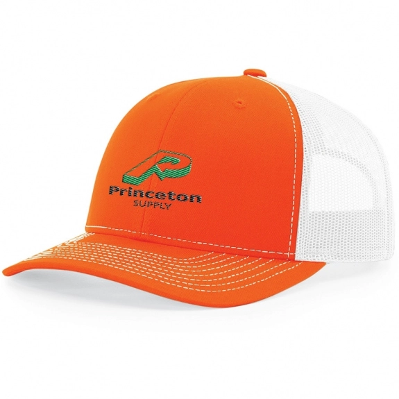 Orange/White Richardson Trucker Snapback Custom Hat