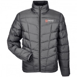 Polar / Black Spyder Pelmo Insulated Puffer Custom Jacket - Mens