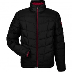 Black/ Red Spyder Pelmo Insulated Puffer Custom Jacket - Mens