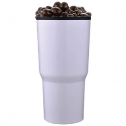 Espresso Beans 20 oz. Tapered Stainless Steel Custom Tumbler Gift Set w/ Go
