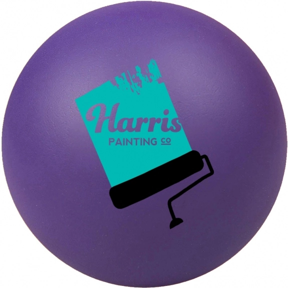 Purple Round Custom Stress Balls