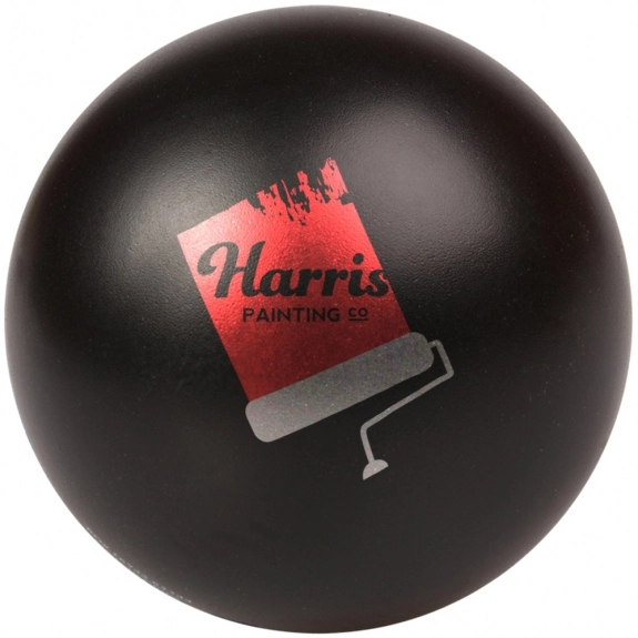 Black Classic Round Custom Stress Balls