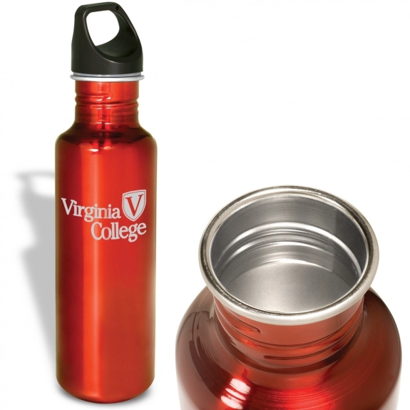 Red Stainless Steel Promotional Sports Bottle - 26 oz.