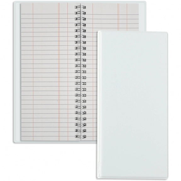 White Wire Bound Tally Book Personalized Jotter 