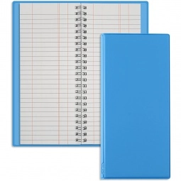 Bright Blue Wire Bound Tally Book Personalized Jotter 