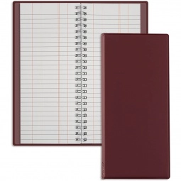 Burgundy Wire Bound Tally Book Personalized Jotter 