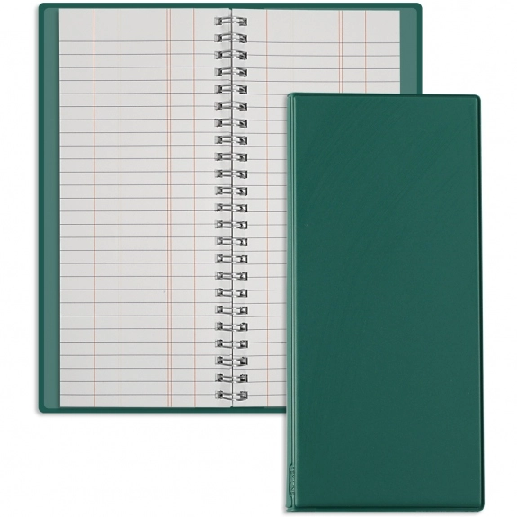 Green Wire Bound Tally Book Personalized Jotter 