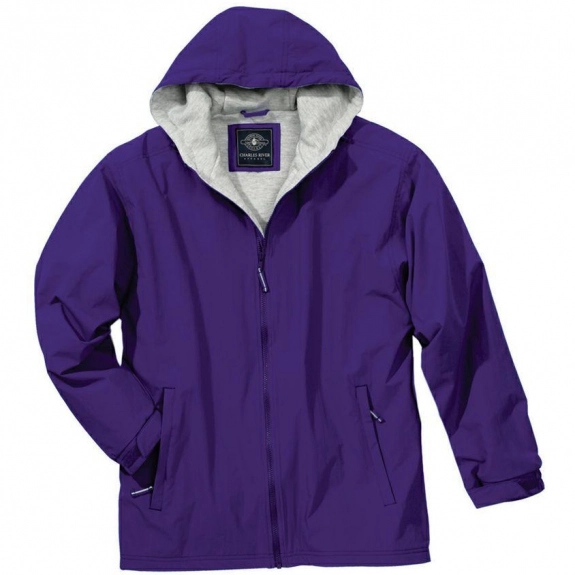 Purple Charles River Enterprise Nylon Custom Jacket - Men's