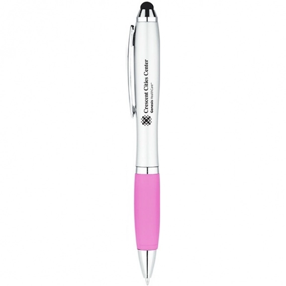 Pink Curvaceous Ballpoint Stylus Custom Pens