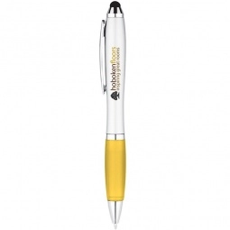 Daffodil Yellow Curvaceous Ballpoint Stylus Custom Pens