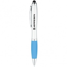 Carolina Blue Curvaceous Ballpoint Stylus Custom Pens