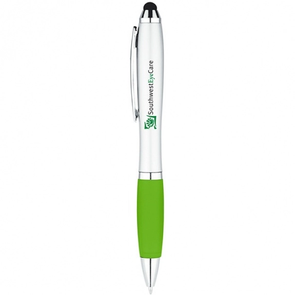 Lime Green Curvaceous Ballpoint Stylus Custom Pens