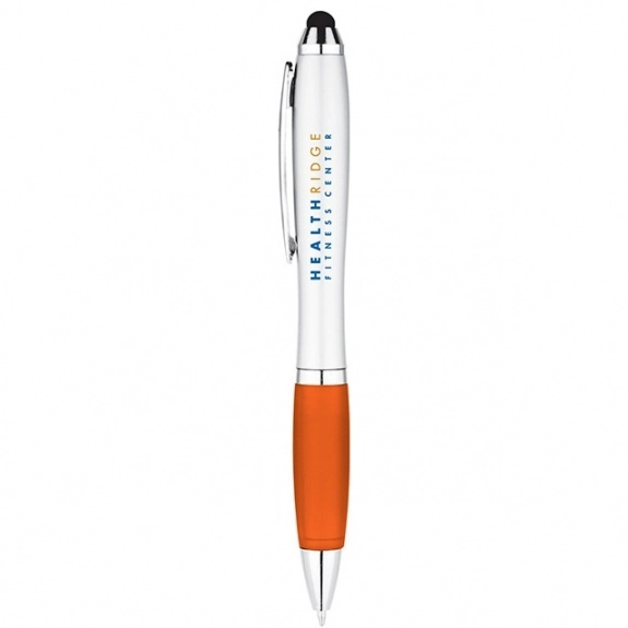 Orange Curvaceous Ballpoint Stylus Custom Pens