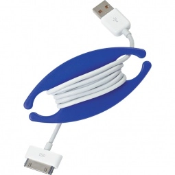 In Use - Oval Customized Cord Wrap and Earbud Organizer