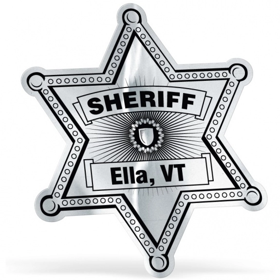 Sheriff Badge Lapel Sticker Custom Sticker Rolls