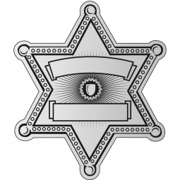 Matte Silver Sheriff Badge Lapel Sticker Custom Sticker Rolls