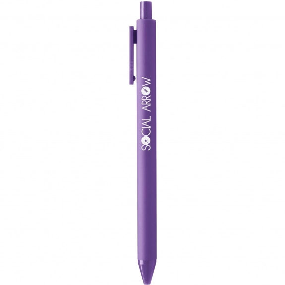 Purple Full Color Vibrant Retractable Gel Custom Pen