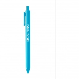Bright Blue Full Color Vibrant Retractable Gel Custom Pen