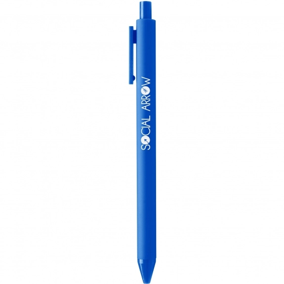 Royal Blue Full Color Vibrant Retractable Gel Custom Pen