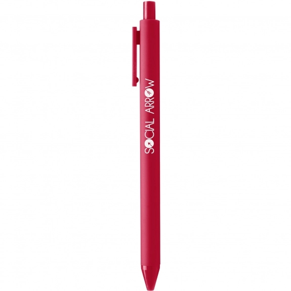 Red Full Color Vibrant Retractable Gel Custom Pen