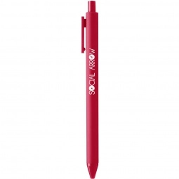 Red Full Color Vibrant Retractable Gel Custom Pen