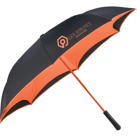 Orange - StrombergBrand Manual Inversion Custom Umbrella - 46"