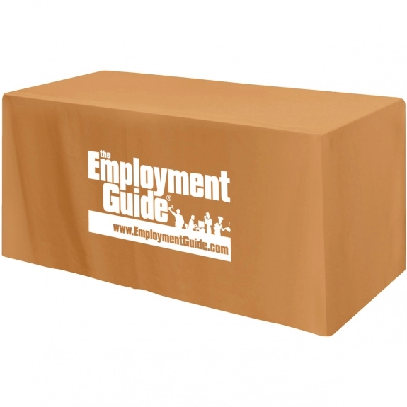 Tan - 4-Sided Fitted Custom Table Cover - 4 ft.